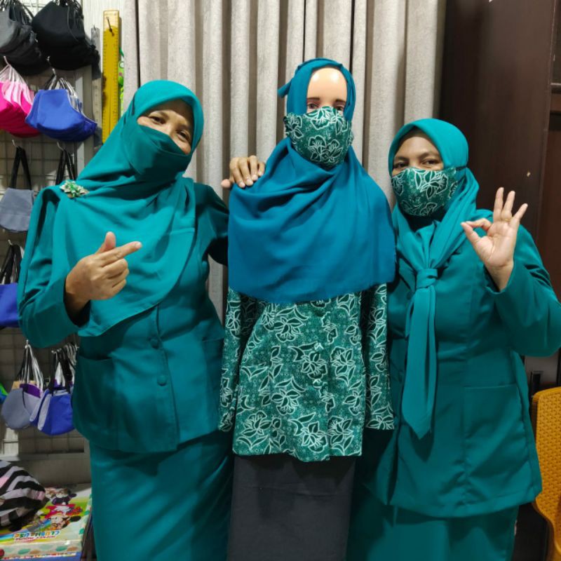 Satu Set Seragam pkk polos plus masker