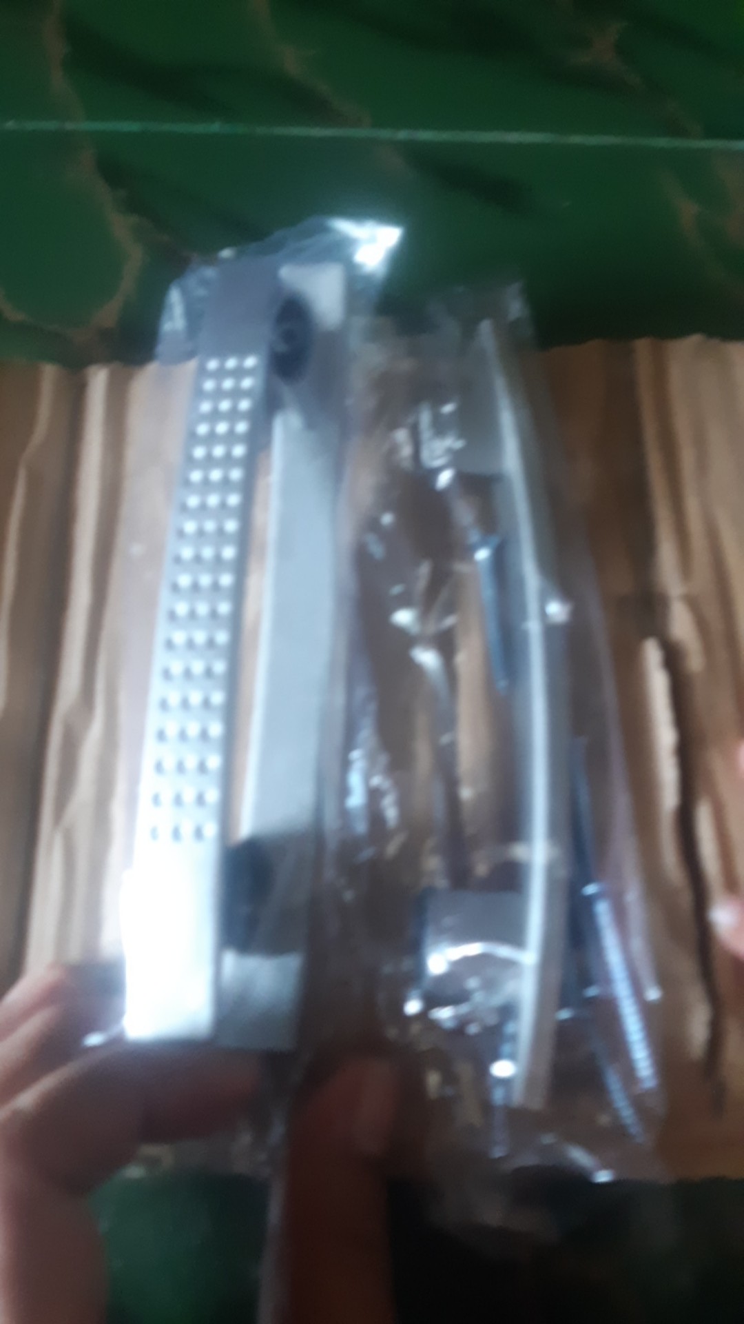 Tarikan Handle Handel Laci Pintu Lemari Nakas Kitchen Set Plastik 96mm Bintik Abu Murah Hdp001