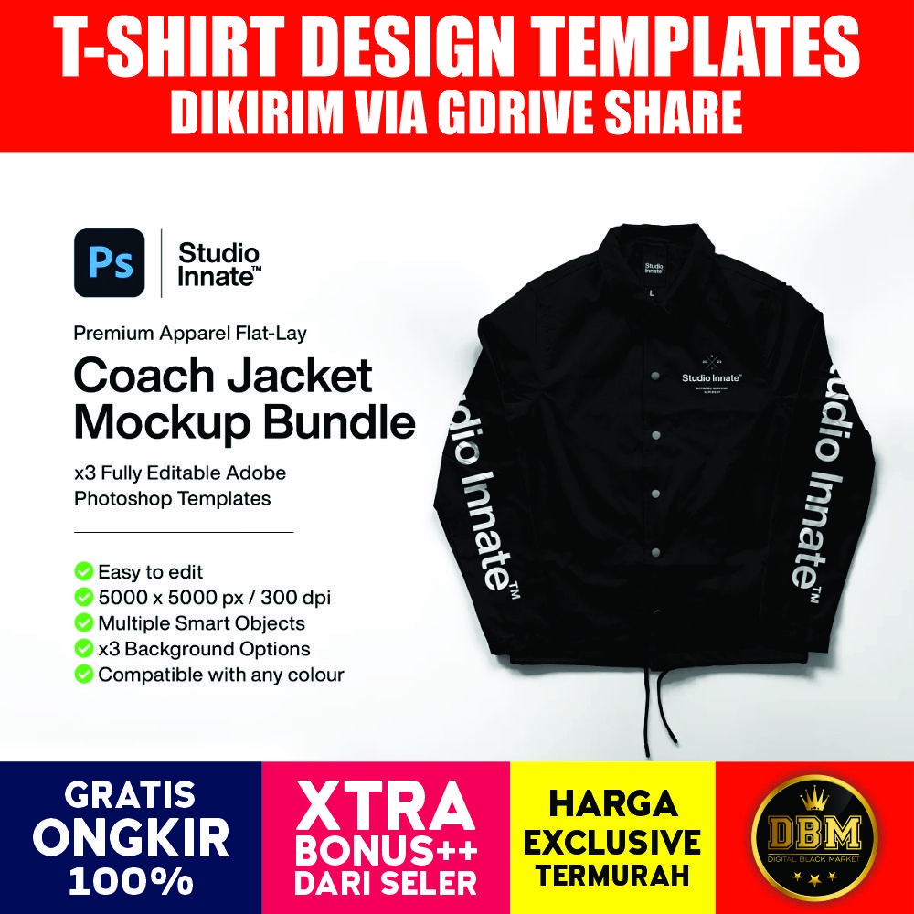 Coach Jacket - Mockup Bundle - Photoshop