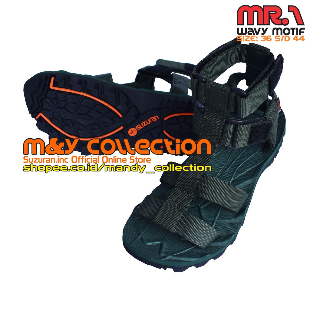 SUZURAN Sandal High Land Army Green