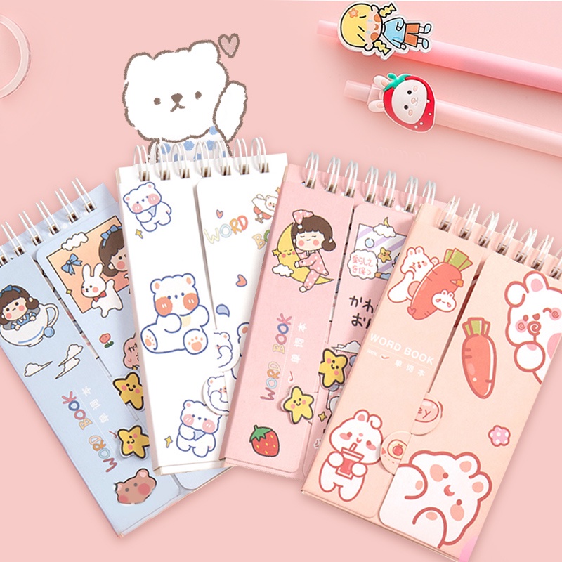 Cute Cartoon English Word Notebook Portable Coil Notebook