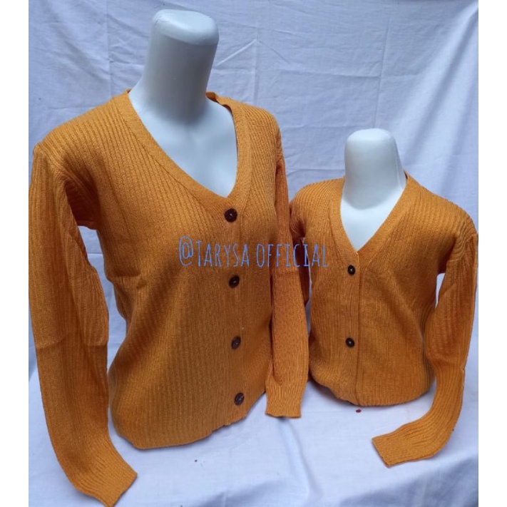 CARDIGAN CROP RAJUT CAUPLE // CARDI RAJUR BUNDA &amp; ANAK // CARDI RAJUT KANCING BATOK // CARDI COUPLE