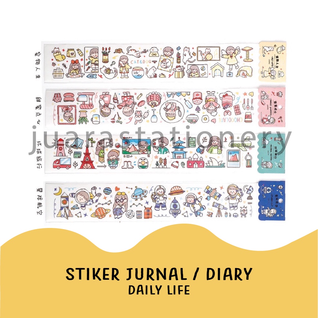 

Sticker Daily Life / Kehidupan Sehari - hari / Selotip Stiker Jurnal Journaling