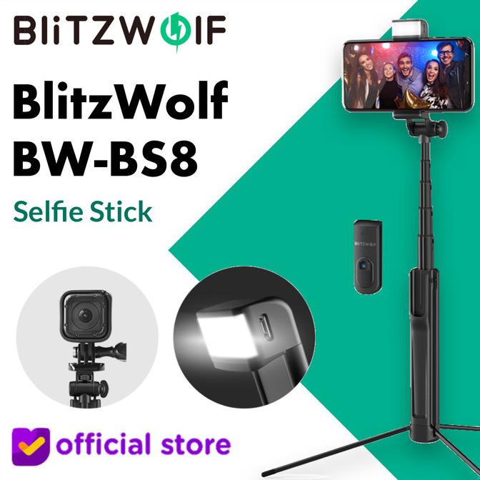 Blitzwolf Bw Bs8 Tongsis Selfie Stick Tripod Lipat Mirrorless Alt Bs10 Terbaru