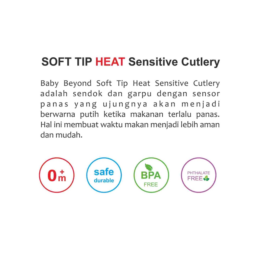 BABY BEYOND SOFT TIP HEAT SENSITIVE CUTLERY / BB1059