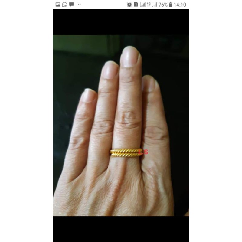Cincin Putar 1 Mayam Mas LM London 24k 99,9% Lumiana Siregar Emas Toba
