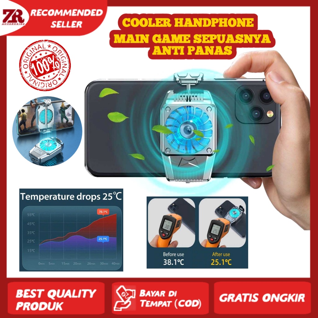 Fan Cooler Handphone Kipas Hp Cooling Pad Gamepad Pendingin Hp Mobile Android