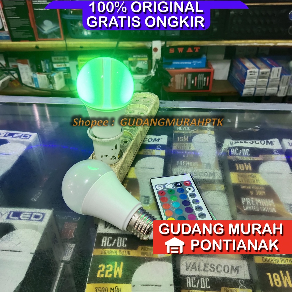 Lampu Led RGB WARNA BISA DIGANTI + REMOTE atau berkedip warna warni