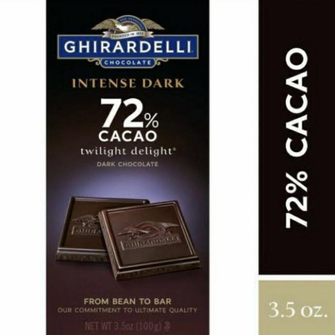 

Terbaru GHIRARDELLI Intense Dark 72% Cacao Bar Chocolate 100gr Cokelat Premium