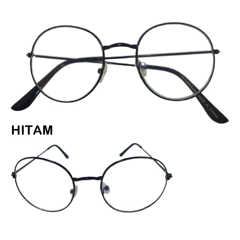 Kacamata Anti Radiasi Komputer &amp; Hp Frame Bulat Oval Besar Oversize PREMIUM Kacamata Oval Kaca mata Dewasa Wanita Pria Unisex Glass Blue Ligh Kaca mata Lensa Blue Light Blocking Eye Protection Kaca mata Komputer Hp Kacamata Blueray