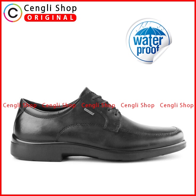 SEPATU FORMAL HUSH PUPPIES PRIA ORIGINAL PANTOFEL KULIT HITAM HM010