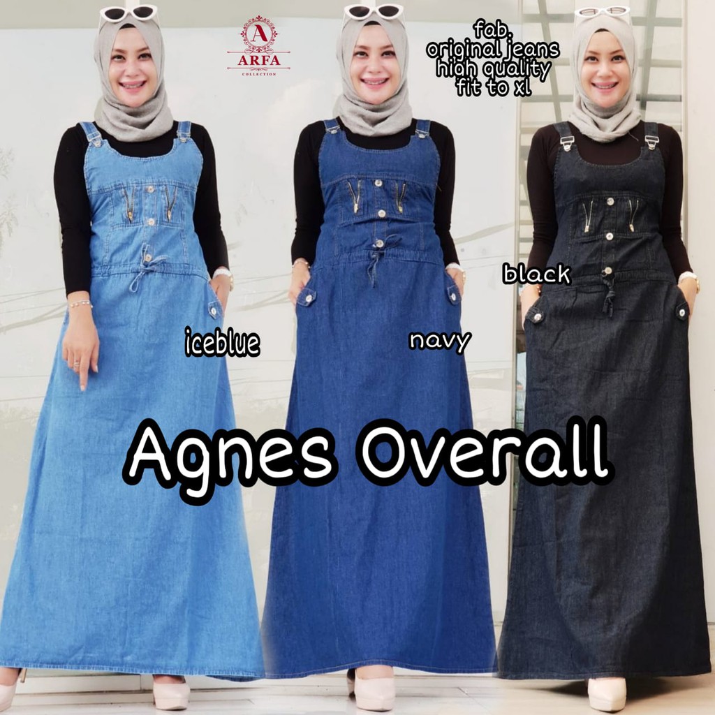 AGNES DENIMA BENTY ZIPPER OVERALL BR