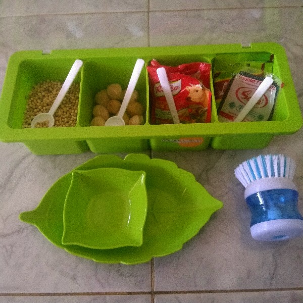 Golden Sunkist Tempat Bumbu 4in1 Tutup Kaca Mika Tebal