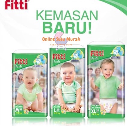 Fitti Pants Popok Celana M32 L28 XL26