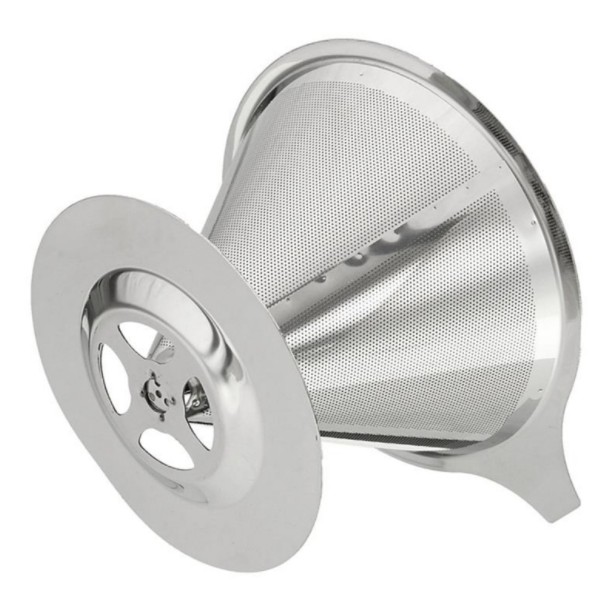 OneTwoCups Filter Penyaring Kopi Double Layer Cone Coffee Filter Dripper - V60 - Silver