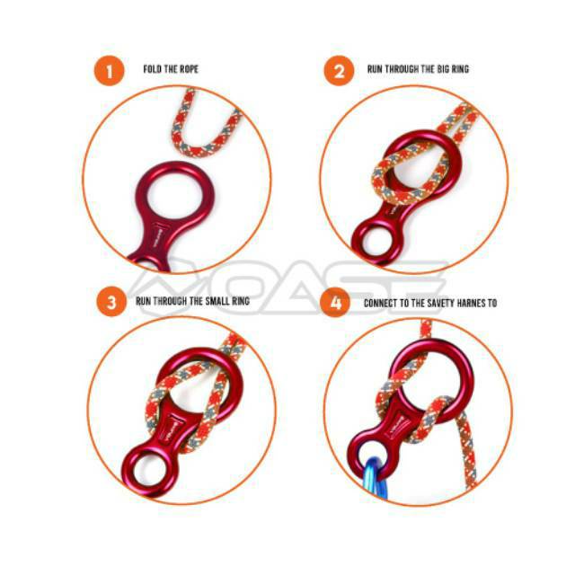 Carabiner Xinda Figure 8 35KN XD8601 Rock Climbing Safety Kuat Ringan