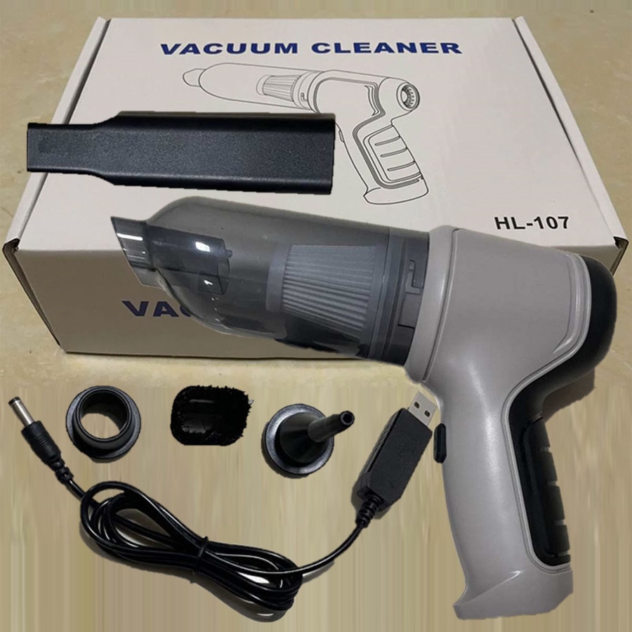 Vacuum Cleaner Penyedot Debu USB Rechargeable 4000mAh 3800Pa - HL-107 - Gray