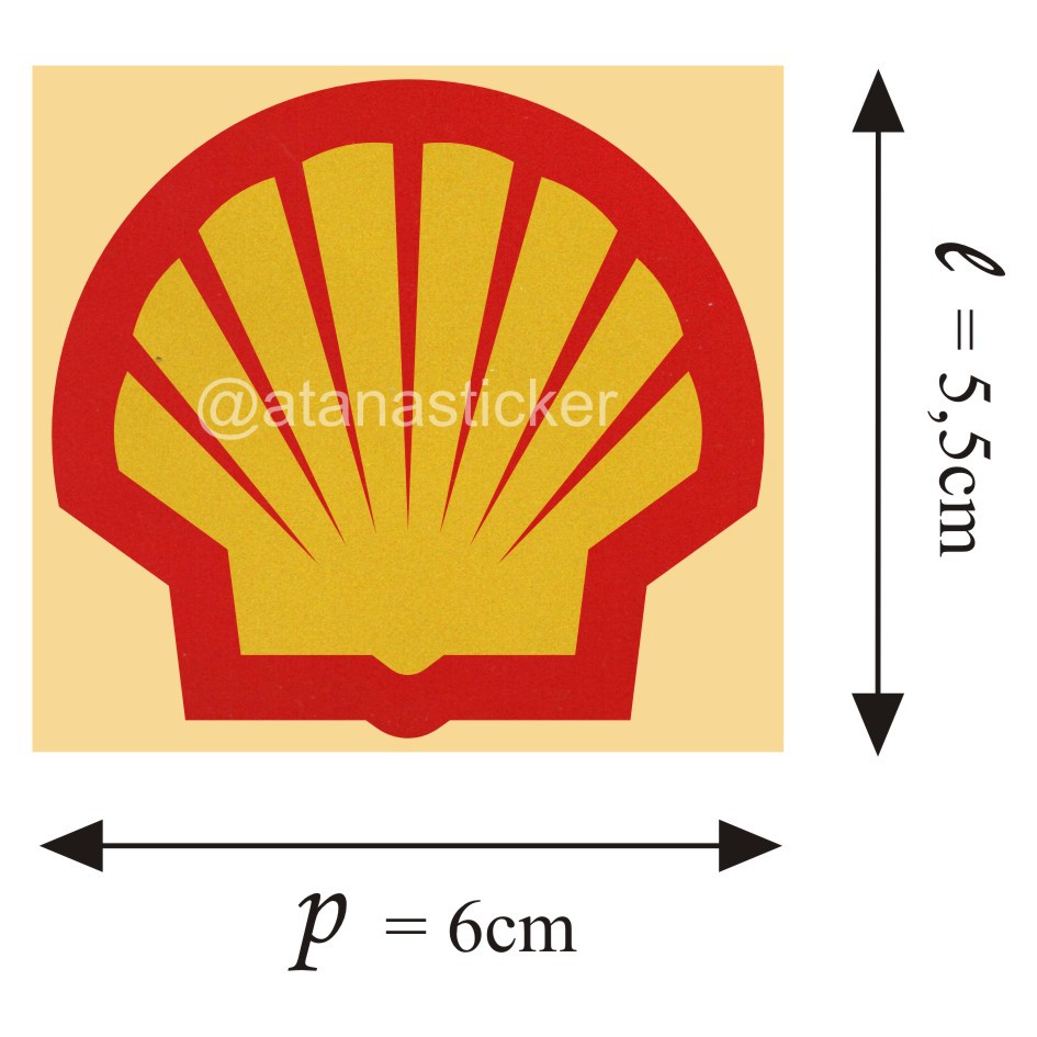 Sticker Cutting Logogram Shell 6x5,5cm