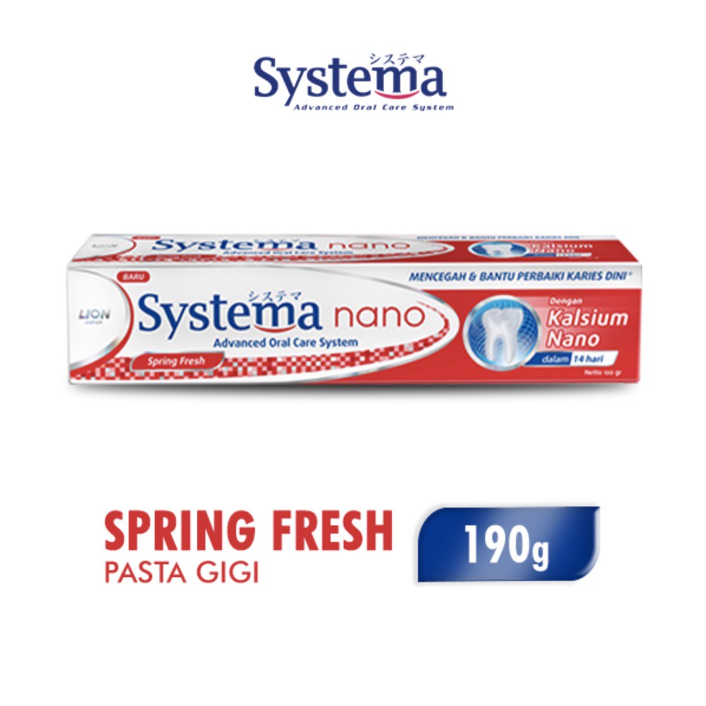 SYSTEMA NANO  SPRING FRESH   MENTHOL BREEZE     190g  PASTA GIGI ODOL