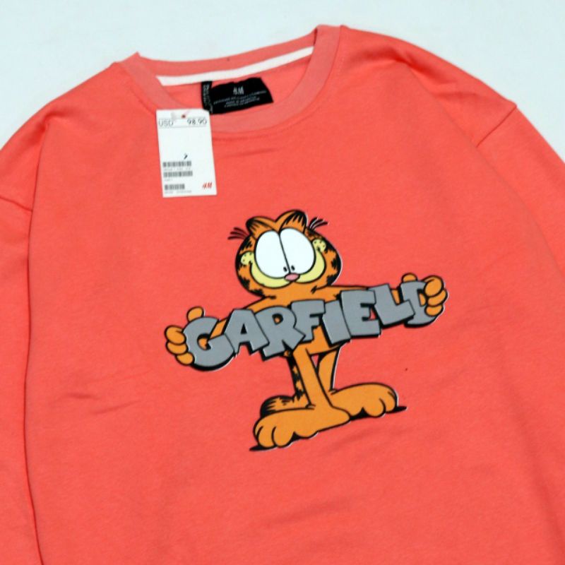 READY BISA COD !!! SWEATER CREWNECK H&amp;M GARFIELD FULLTAG&amp;LEBEL &amp; CREWNECK GUCC1 FULLPRINT