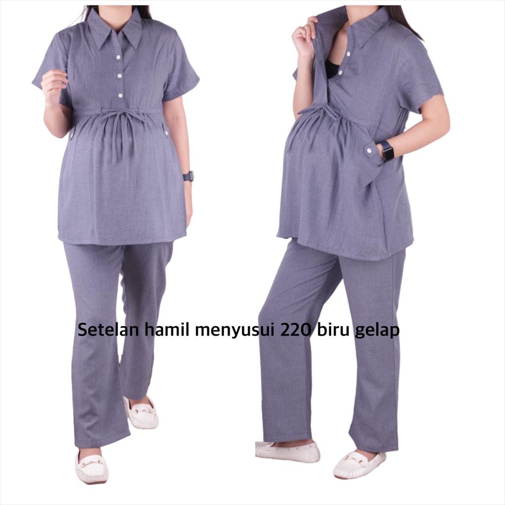 Setelan Hamil Menyusui ST220 Lengan Pendek