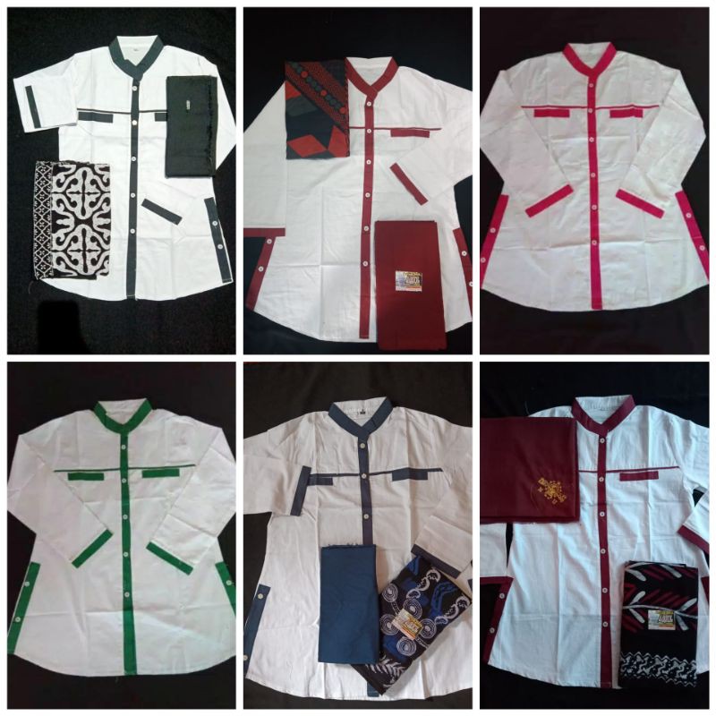 paket santriwati murah( tunik+hijab NU+sarung gloyor)