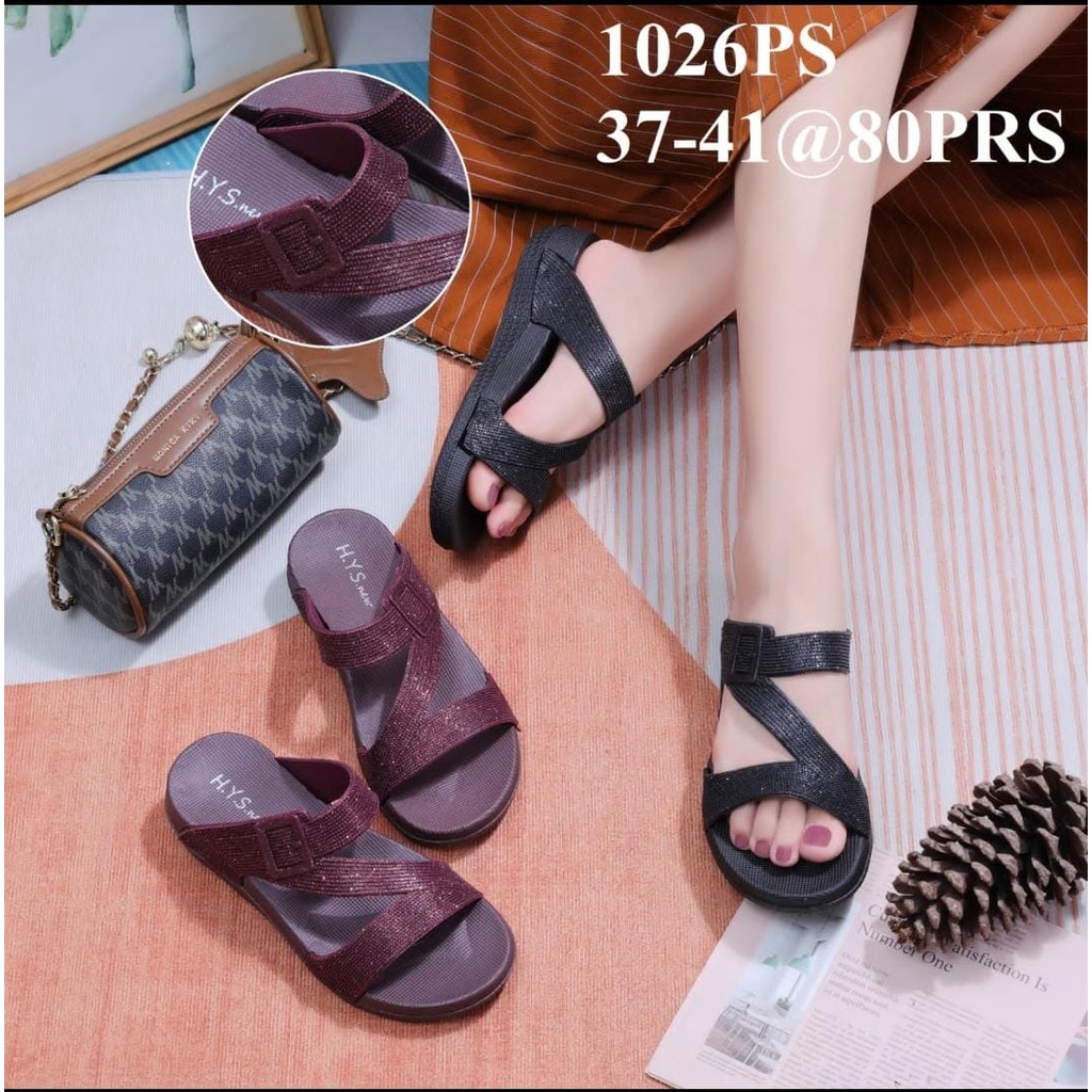 SANDAL JELLY HYS 1026PS SENDAL WEDGES SILANG