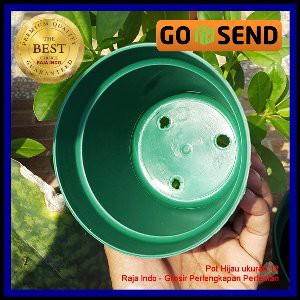 Pot Bunga Plastik 12cm / King Mado 12 Hijau - Pot Tanaman Plastik 12 Cm Warna Hijau Harga Grosir