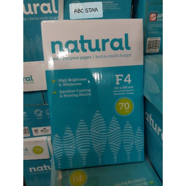

Kertas F4 70gr Merk Natural