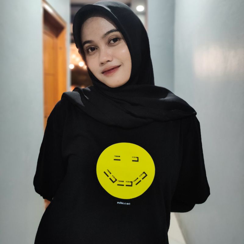 ISHI T-shirt NIKO Black/ kaos unisex/ basic T-shirt