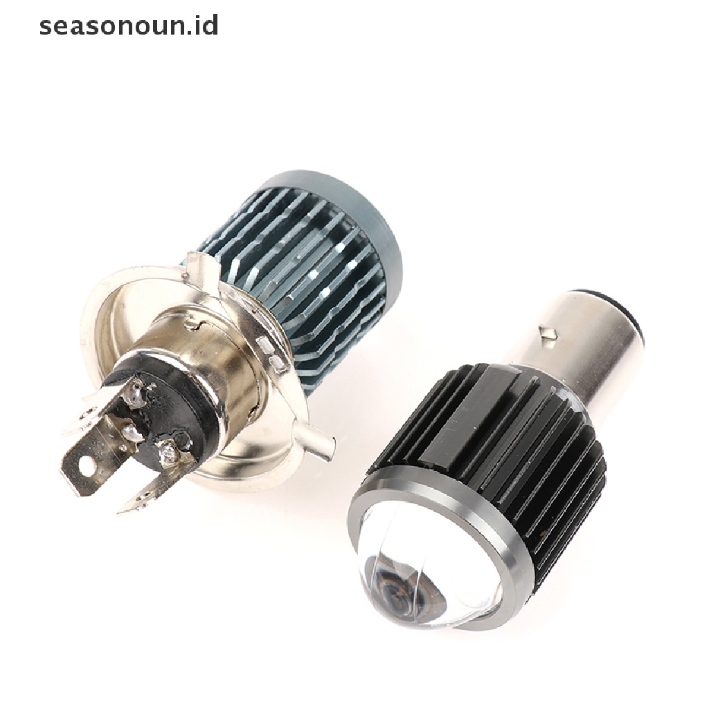 (seasonoun) Lampu Depan Motor LED H4 H6 BA20D CSP Warna Putih