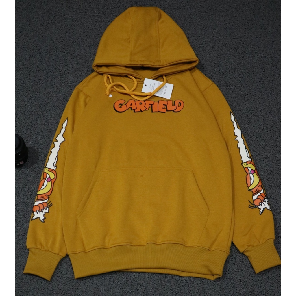 Sweater Hoodie Garfield Jacket - Jaket Sweater Pria Wanita