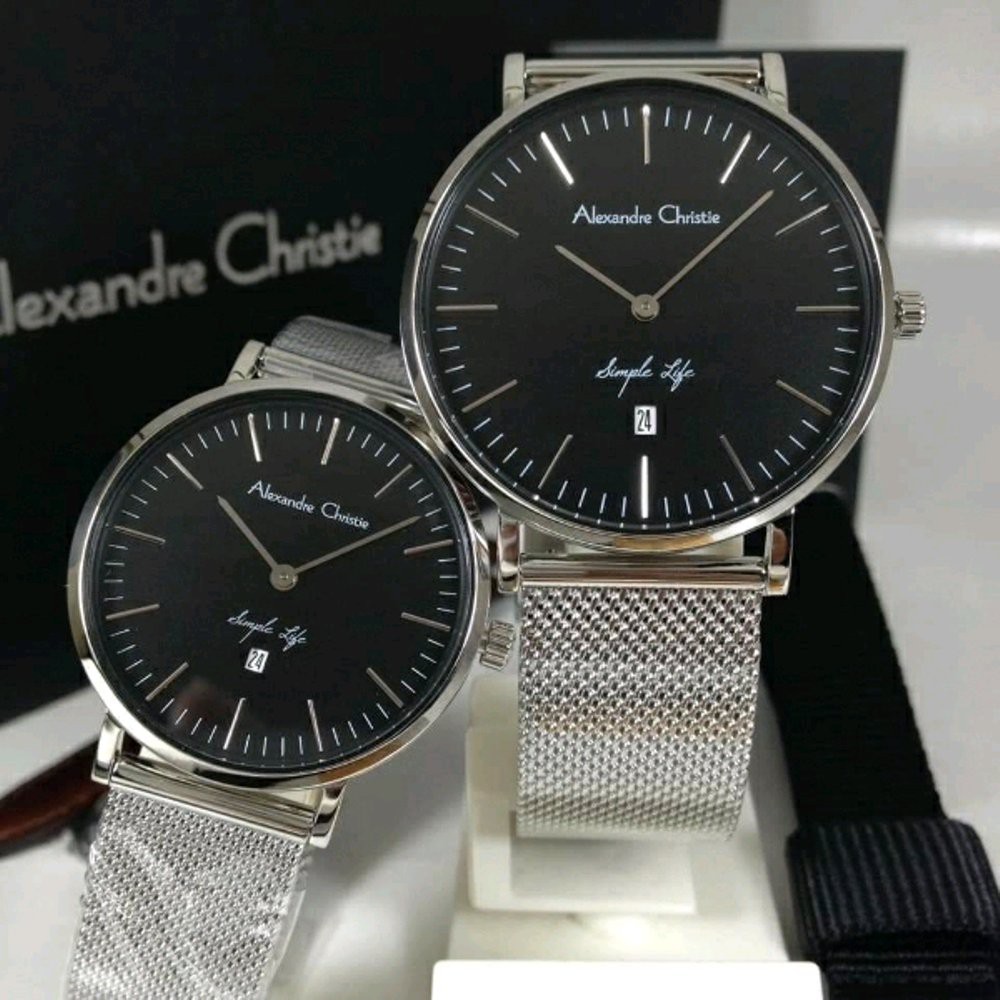 Jam Tangan Couple Alexandre Christie AC 8566 couple 40mm 33mm xukr xukr Original