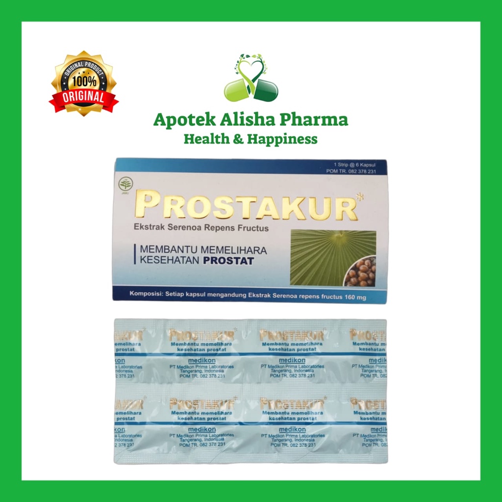 Prostakur Tablet (Strip 6tablet) - Prostakur Ekstrak Serenoa Tablet Obat Prostat Herbal