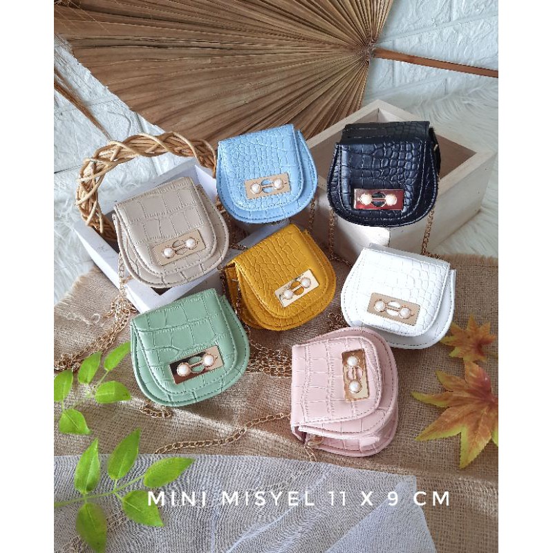 Misyel croco mini pearl slingbag