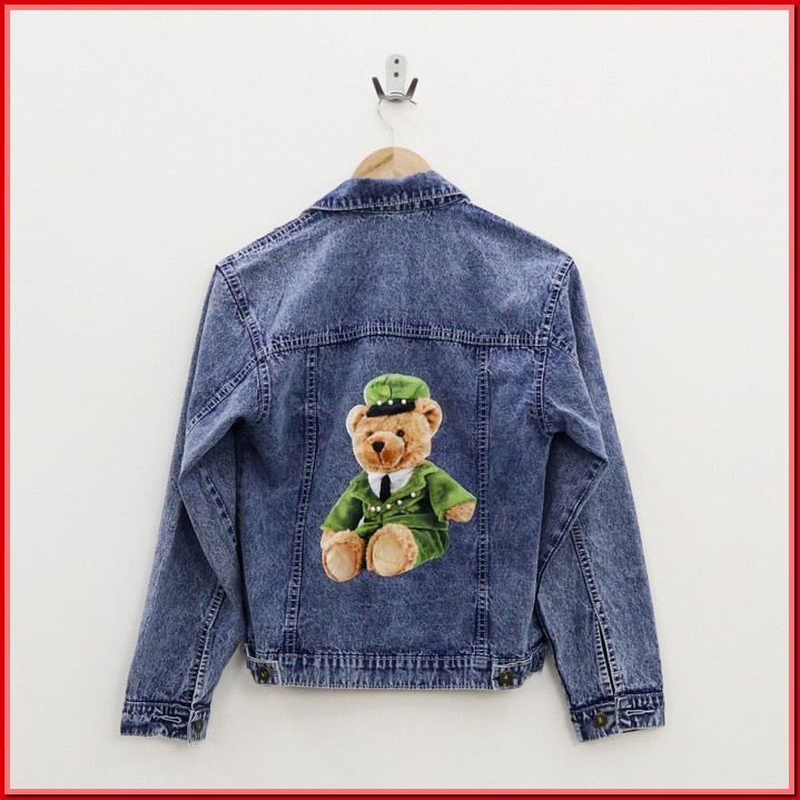 Jaket Wanita Jeans Oversize  Jins Jacket Lepis Cewek Jumbo Tu989 Cr Orin Crop Jaket Jeans Wani Sisil