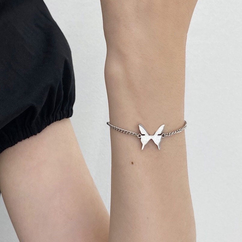 Roselife Gelang Tangan Wanita Desain Beruang / Hati / Kupu-Kupu Simple