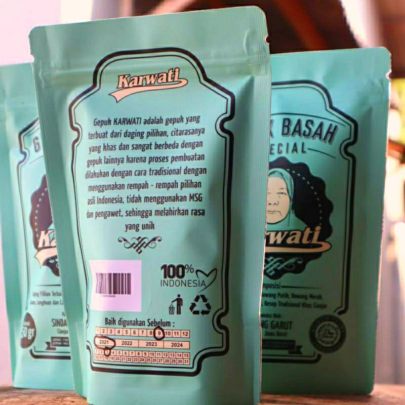 Gepuk Ayam Spesial Karwati - Gepuk Karwati kemasan Pouch
