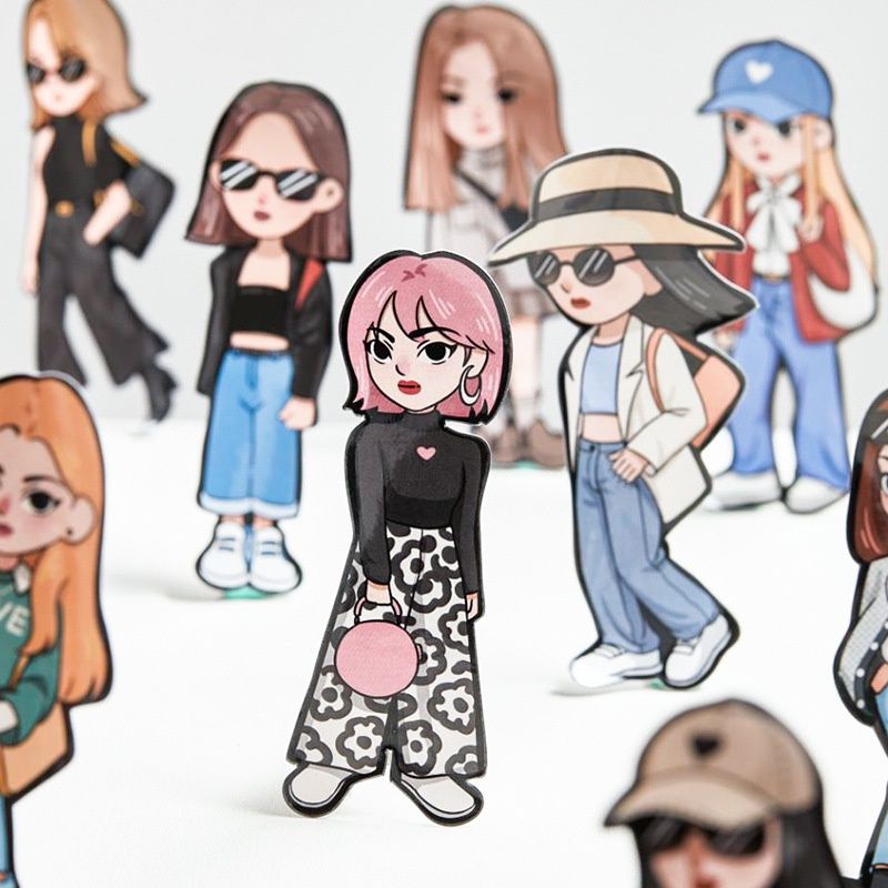 

1 pcs stiker girl in style random