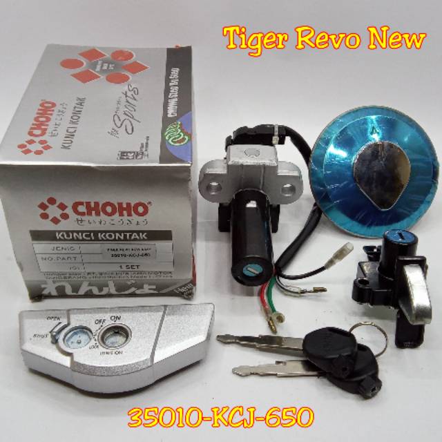 Choho 35010-KCJ-650 Kunci kontak Tiger Revo New set (Plus kunci Jok dan tutup tengki)