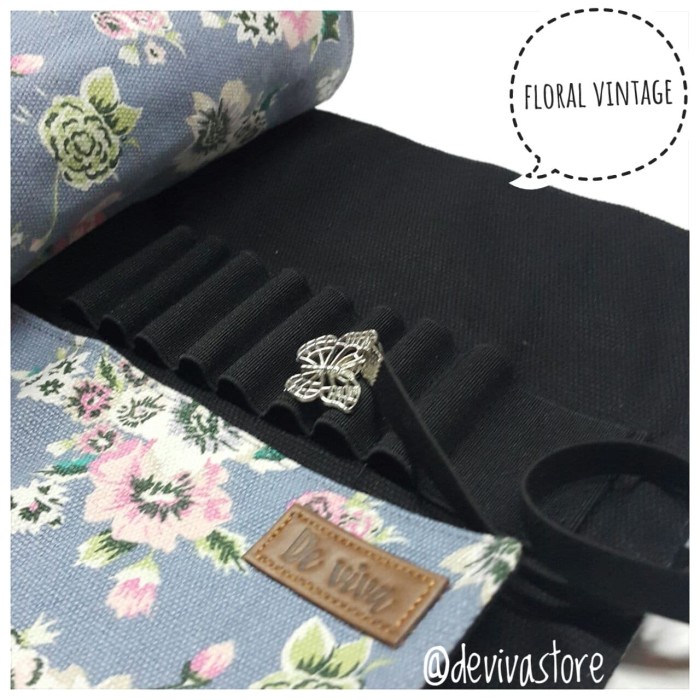 

Produk Unggulan Roll Pencil Case / Tempat Pensil Gulung - Floral Vintage Berkualitas