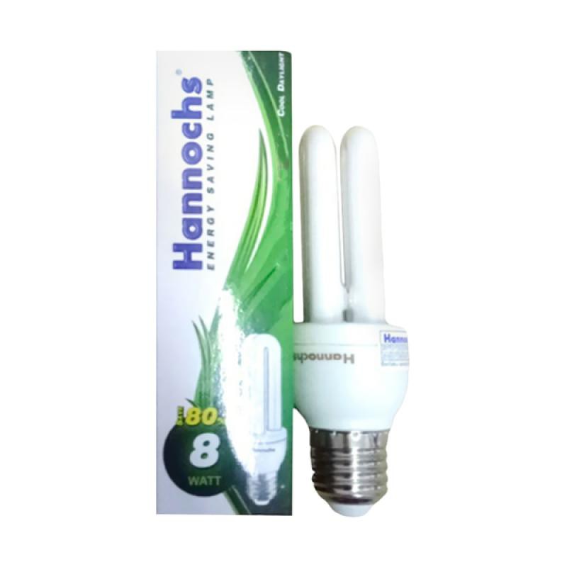 Lampu Hannochs 8 Watt 2U Bergaransi 1 Tahun Resmi / Lampu Hannochs Plc