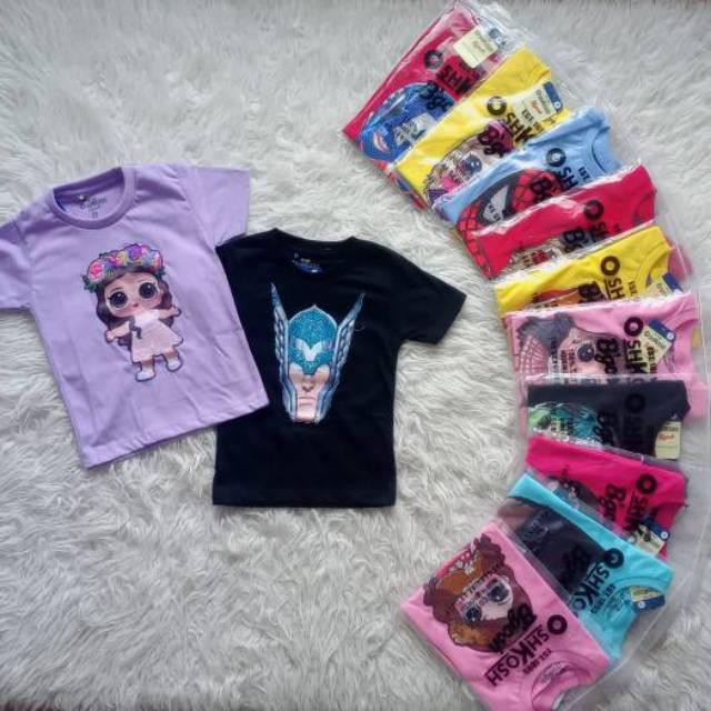 KAOS PAKAIAN BAJU LED ANAK LAKI LAKI KAOS ANAK COWOK SUPER HERO OSHKOSS LED NYALA 2 LAMPU BRANDED