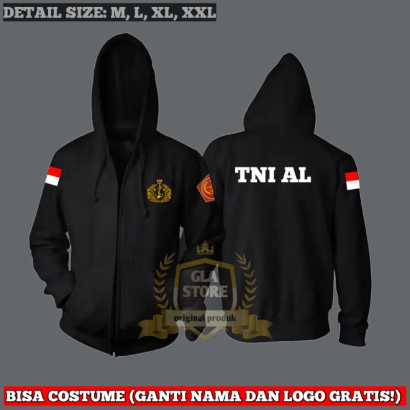 JAKET ZIPER TNI AL/JAKET TNI/JAKET TNI ANGKATAN LAUT