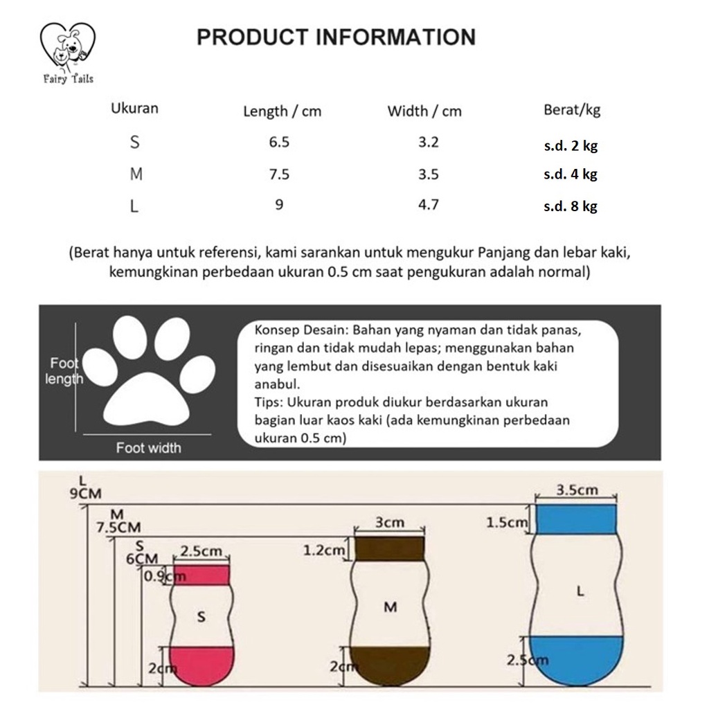 Kaos Kaki Hewan Anabul Anjing Kucing / Kostum Hewan Kaos Kaki Anabul Anjing Kucing / Pet Socks