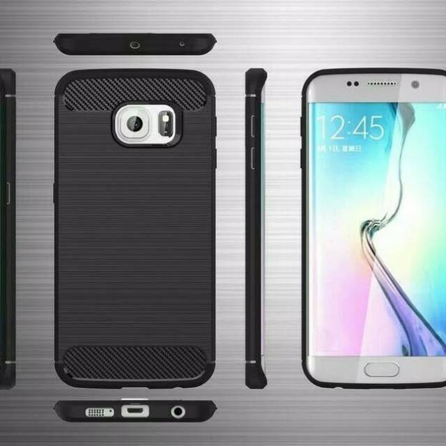 CASE SILICON CARBON SAMSUNG S6 / S6 EDGE / S7 / S7 edge Softcase