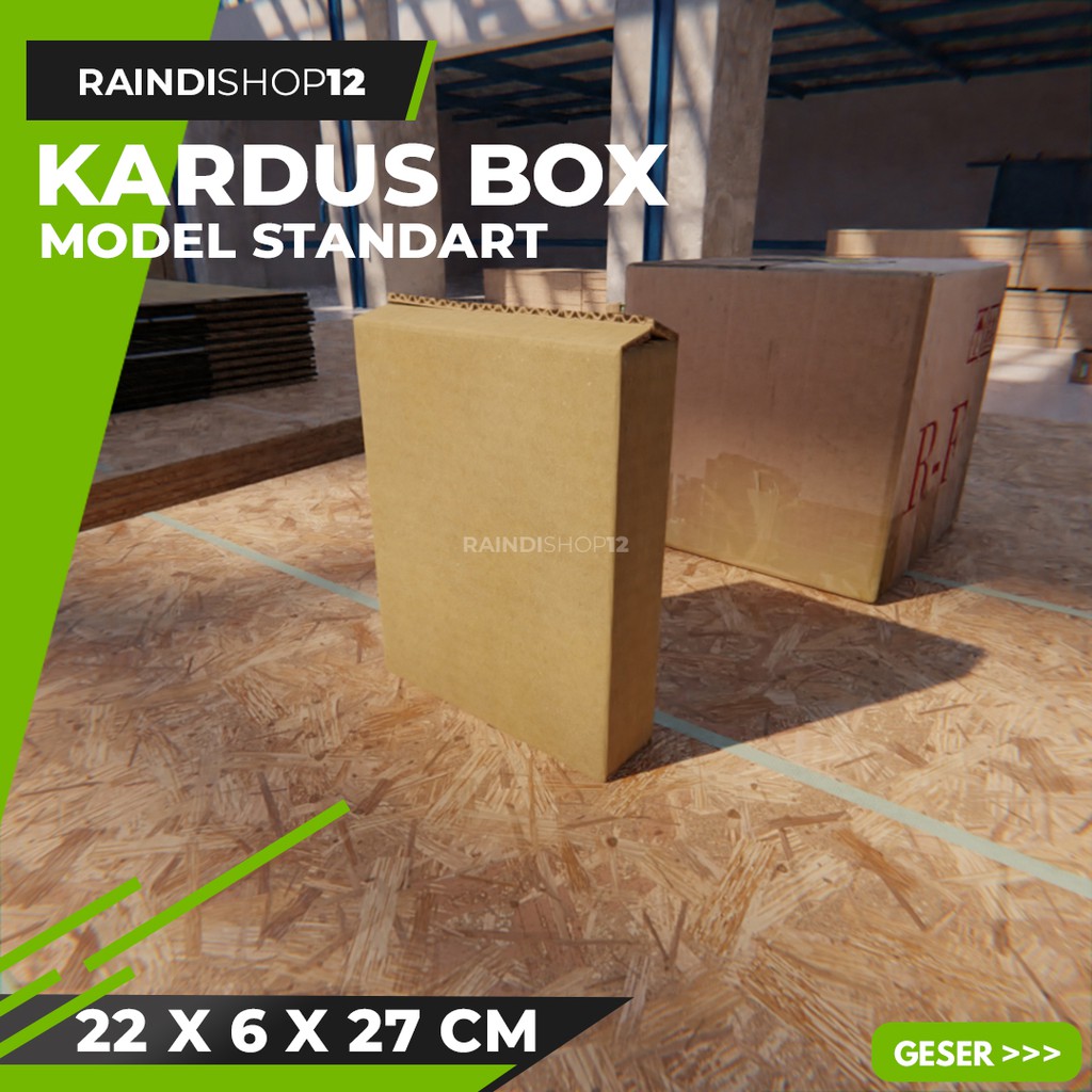 

BOX 22 X 6 X 27 CM KARDUS KOTAK KEMASAN PACKAGING KADO POLOS