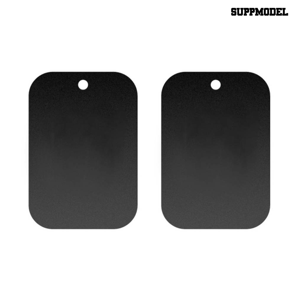 Sdl 4Pcs Stiker Plat Metal Bulatpersegi Panjang Magnetik Holder Handphone Untuk Mobil