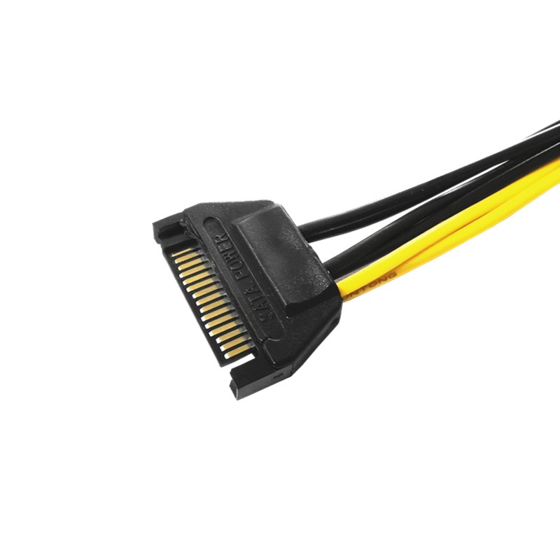 Kabel Sata Power 15pin Male To 6 Pin Male PCIE