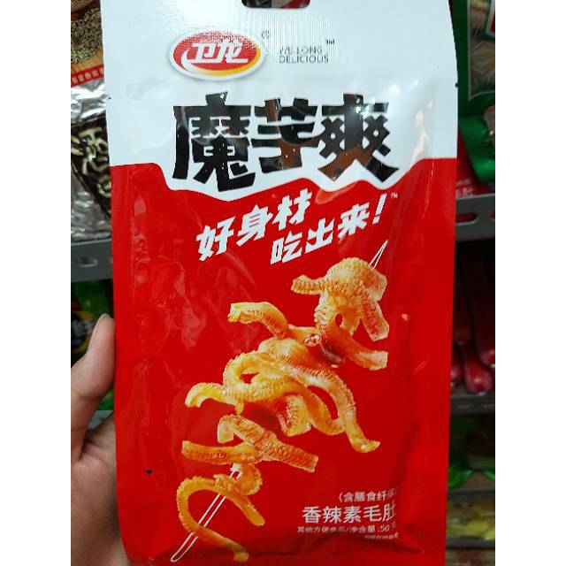 

cemilan instan vegetarian babat mo yu shuang 魔芋爽 50gr